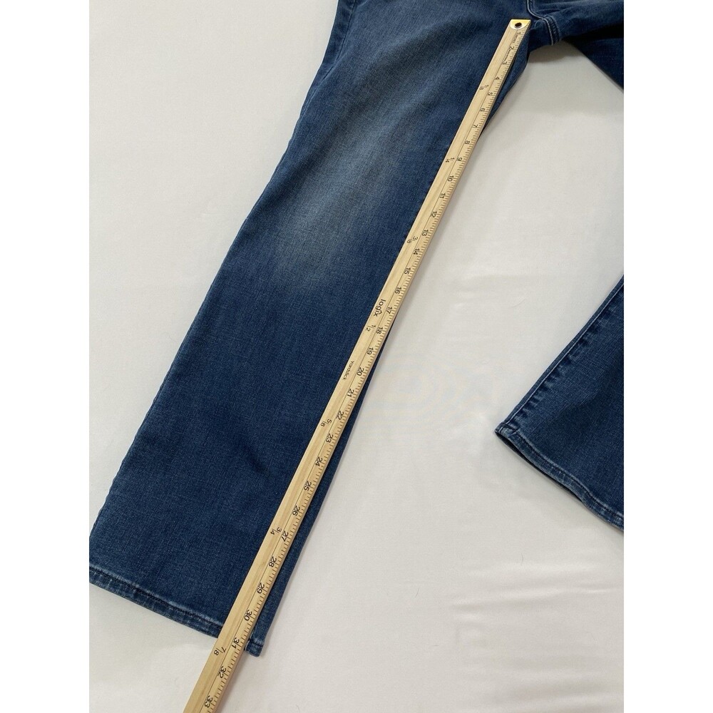 NYDJ Jeans Womens 10 Blue Marilyn Straight Lift Tuck Stretch Medium Wash Denim - Picture 6 of 7